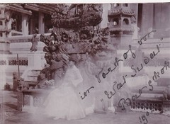 Robert Lenz (1864-1939) – Siam Thailand Photographer’s Wife in Temple – 1902