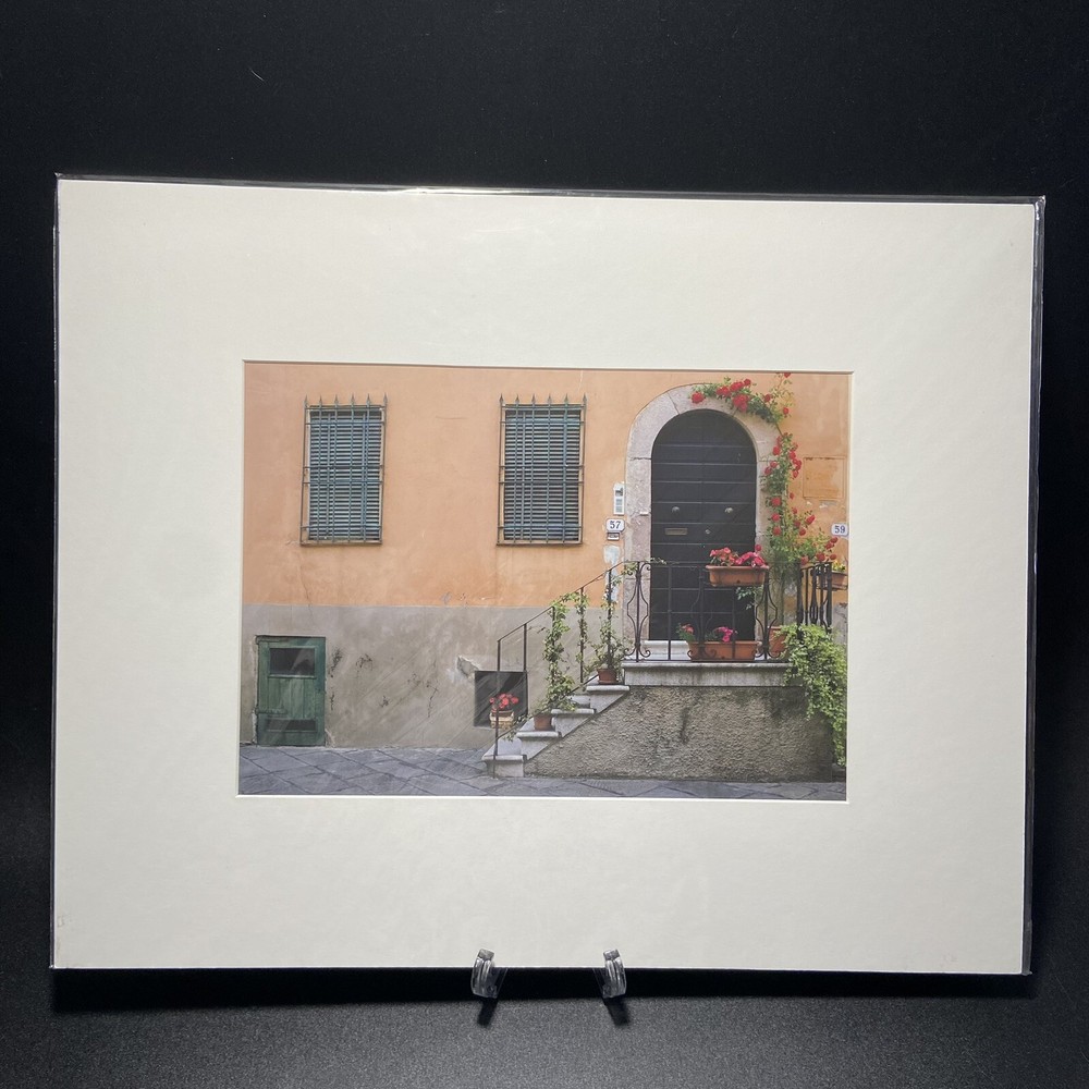 Art Photography Italian Villa Italy Color Garden Trellised Building Matted