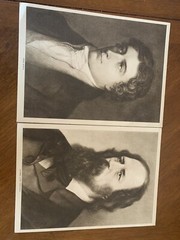 Famous English Poets Pamphlet & 6 Intaglio-gravure Pictures 9.5” H X 7”W