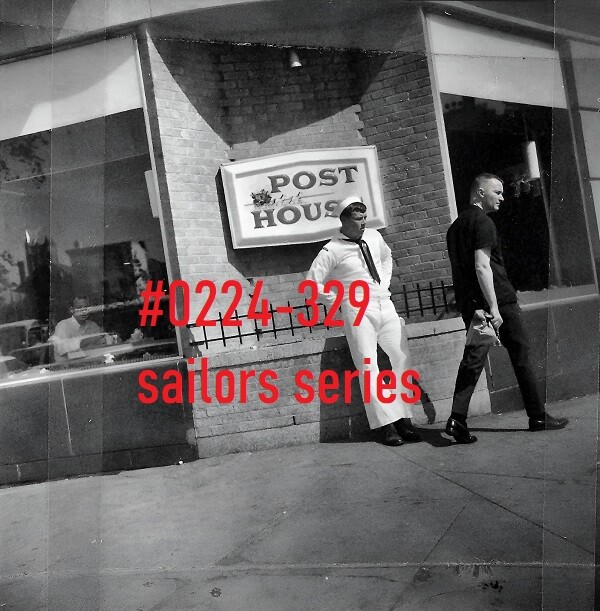 VINTAGE MALE PORTRAIT #0224-329 -sailors times square 1965-free shipping usa