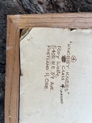 Original 40s Photo “ KNOBBY KNEES “ by Cartoonist Roy Wolfe