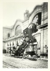 Train Accident At Montparnasse Station Paris 1895 Photo Art Print Card