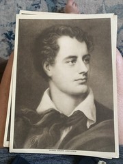 Famous English Poets Pamphlet & 6 Intaglio-gravure Pictures 9.5” H X 7”W