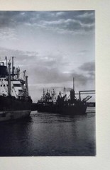 Ships «The Mighty Rouge At Twilight» River Detroit MI Photograph 1950-70s Boats