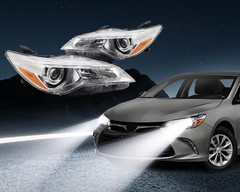 Headlights Fit 2015 2016 2017 for Toyota Camry LE/SE/XLE Replacement Former Ones