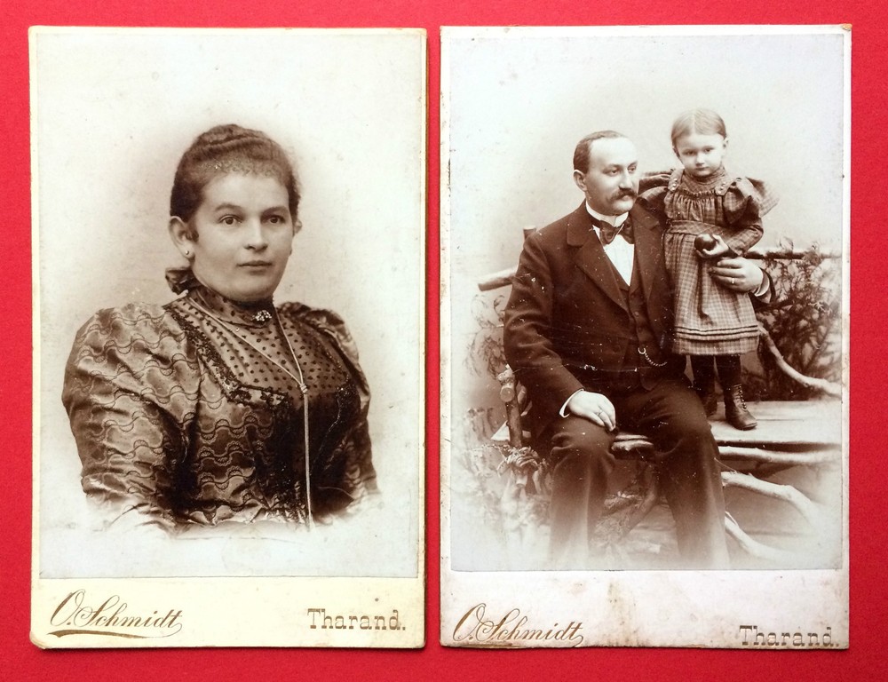 3 x large CDV photo THARANDT around 1900 portrait man and woman (f15082