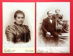 3 x large CDV photo THARANDT around 1900 portrait man and woman (f15082