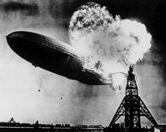 New Photo: German Zeppelin LZ 129 Hindenburg Explosion, Lakehurst NAS – 6 Sizes!