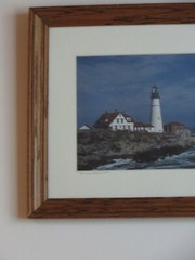 Original Color Photograph of Historic Maine Portland Headlight Signed by Artist