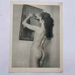 Vintage 20th Century Mirror Female Art Nude Photography Print BN