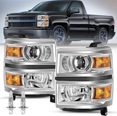 Headlight Assembly Fit for 2014 2015 Chevy Silverado 1500 | Pickup Truck OE Styl