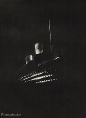 1920s Surreal Cruise Ship Model At Night Vintage Boat Photo Art Studio Lorelle