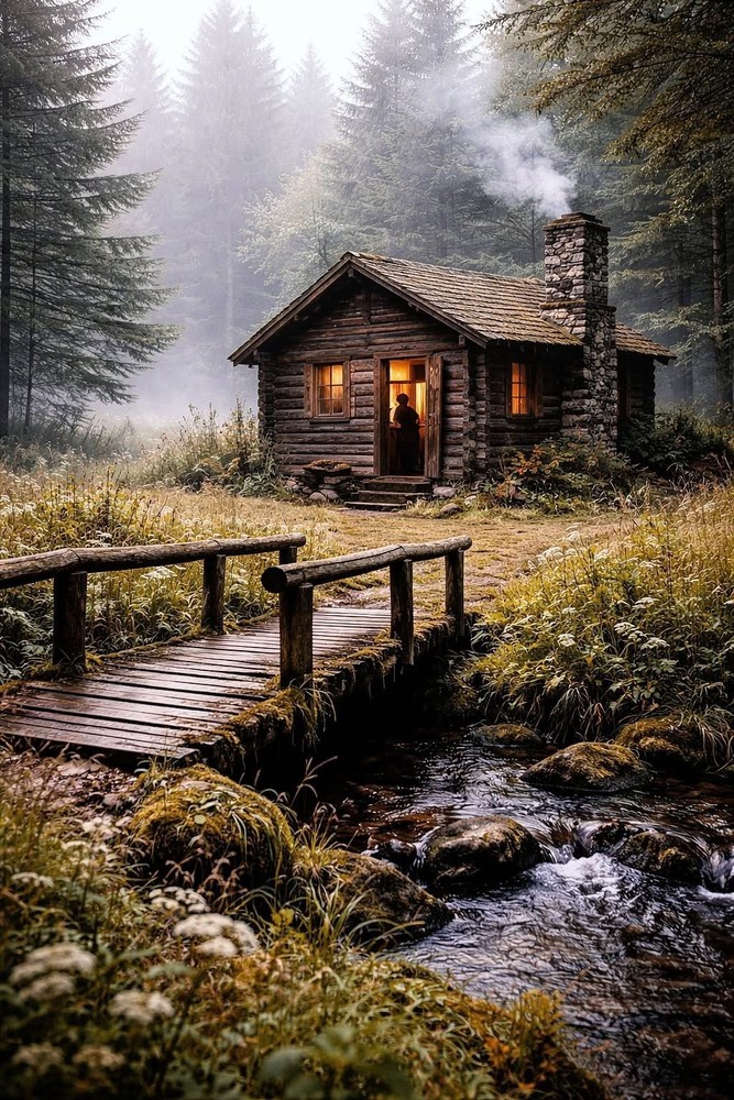 8*10 cozy cottage house photo print warm beautiful home wall art decor bedroom