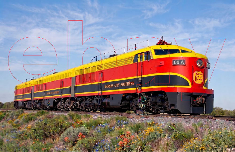 Photo Art Print of Kansas City Southern Railway F-M Erie-Builts in 1954