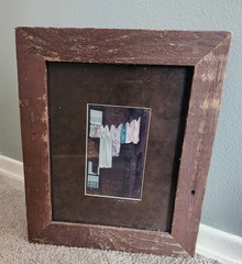 Laundry on the Line Reclaimed Wood Frame Jack Miller Original Photograph 11×12.5