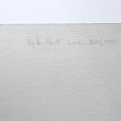 RODGER C. BIRT HYDE PARK LONDON 1970 HAND SIGNED GELATIN SILVER PRINT