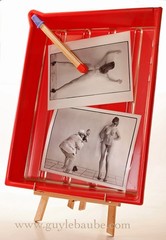 Boite Noire 1978 DARKROOM SCULPTURE 2x Gelatin prints by Guy le Baube