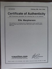 Elle McPherson V.S. SI & PlayboyModel Hand Signed 8.5 X 11 Autograph R&R COA