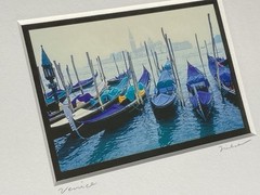 Jim Nilsen Photography Signed “Venice” Gondolas Italy #120 Framed Matted