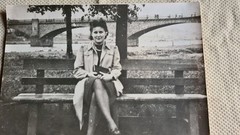 Large Vintage Picture 23cm x 30cm Lady 1940s B/W