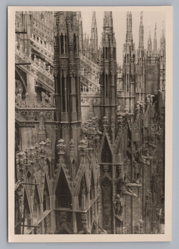 Milan Italy – Cathedral Architecture Facade – Old Photo