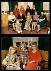 2x Confirmation by Sabine in Floral Dress 1975 in Hamburg – 1970s – Photo 13x9cm