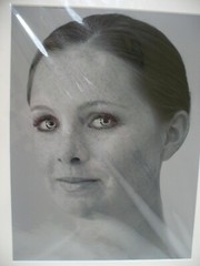 MATTED PHOTOGRAPHY Portrait of Woman Black & White By Larry Santucci 11×14″