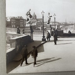 Alinari Collection Photograph Print on Wood Plaque~ Florence Ponte Santa Trìnita