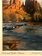 Cathedral Rock Sedona AZ framed 9.5 x 11.5 color photo signed Margaret Jackson