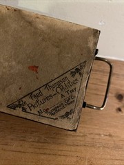 Vintage Fred Thompson Oddities Miniature Tray Art Pressed Moth & Plant Stamped