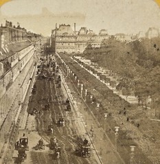 Paris Rue De Rivoli C1870 Photo Stereoscopic Albumine Tirage Original Vintage