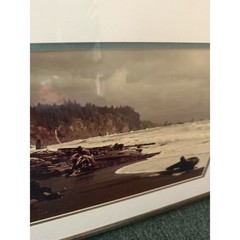 Photograph of Pacific Northwest Coast Sepia Professionally Framed 21.5X17.5″