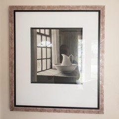 Monte Nagler Water Pitcher & Bowl Art Print 24×27 Silver Framed Photo Paper