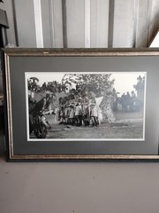 Large Native American Framed & Matted B/W Photograph Snake Dance 28″ X 19″
