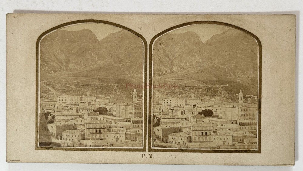 Algerie Oran c1858 Photo Stereo Signed P.M. Vintage Album