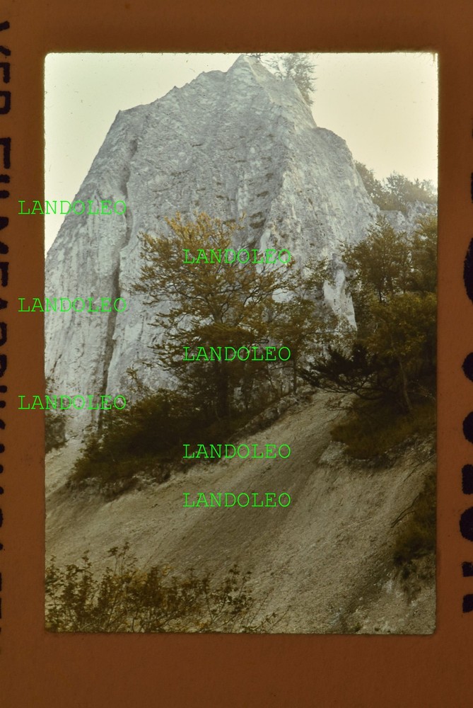 Slide 1971 Juliusruh Rügen view chalk cliffs from below slope