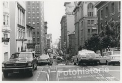 Photo USA San Francisco Cable Car Gradient Market/Grant Car Taxi 1960s Hotel