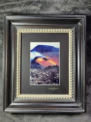 Lava Flow Photography By G. Brad Lewis SIGNED Matted Framed Art Volcano Picture