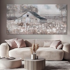 SDYA Landscape Canvas Wall Art Animal Photo Prints White and Brown Wall Hangi…