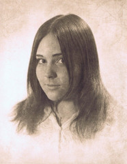 Hendrickson Original Photo SEPIA PORTRAIT OF SLIGHTLY SURPRISED TEENAGER 11×14″
