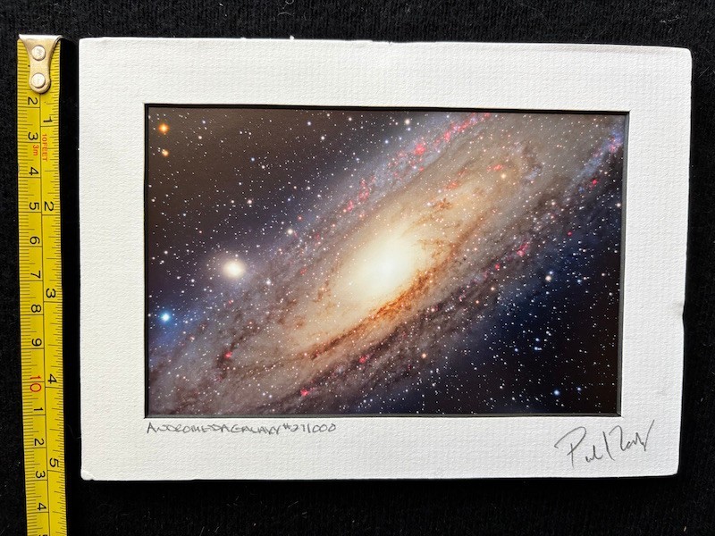 Paul Tankersley Andromeda Galaxy hand signed and numbered photo matted to 5″ x7″