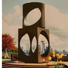 Vtg Changing Form Sculpture Photo Poster 16×20 Seattle Space Needle Kerry Park