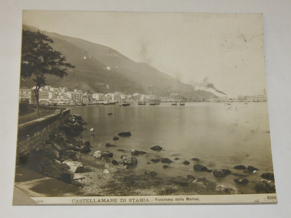 Large Photo «Castellamare di Stabia – Panorama della Marine» ~ Circa 1890 ~ Italy