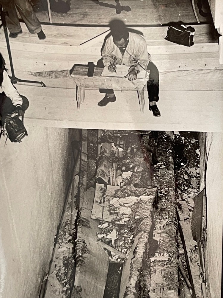 Original Vintage Photo 1954 Khéops Pyramid Egypt AGIP Egyptian Boat