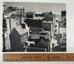 Vintage Large Black & White Photograph Photography Print Seaside Nautical Town