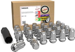 Wheel Accessories Parts 24 Pcs + Key M12x1.5 12×1.5 Thread Car Spline 35mm 1.38″