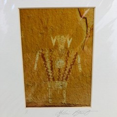 Fine Art Photography signed PETROGLYPH photo Alain Briot Number 1/1 Matted Utah