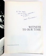 Eisenstaedt, Alfred: «Witness to our Time» INSCRIBED TO EDITOR LEICA MAGAZINE