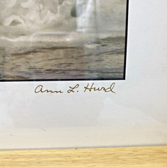 Ann L Hurd Framed Photography «Bubbles» Ocean Waves Beach Sea