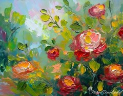 Oil Painting Digital Image Picture Photo Wallpaper Background Desktop Flower Art